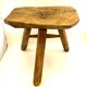 Tabouret rustique bois tripode