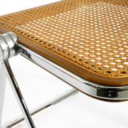 1970s Plia folding chair with Vienna cane by Giancarlo Piretti for Castelli
