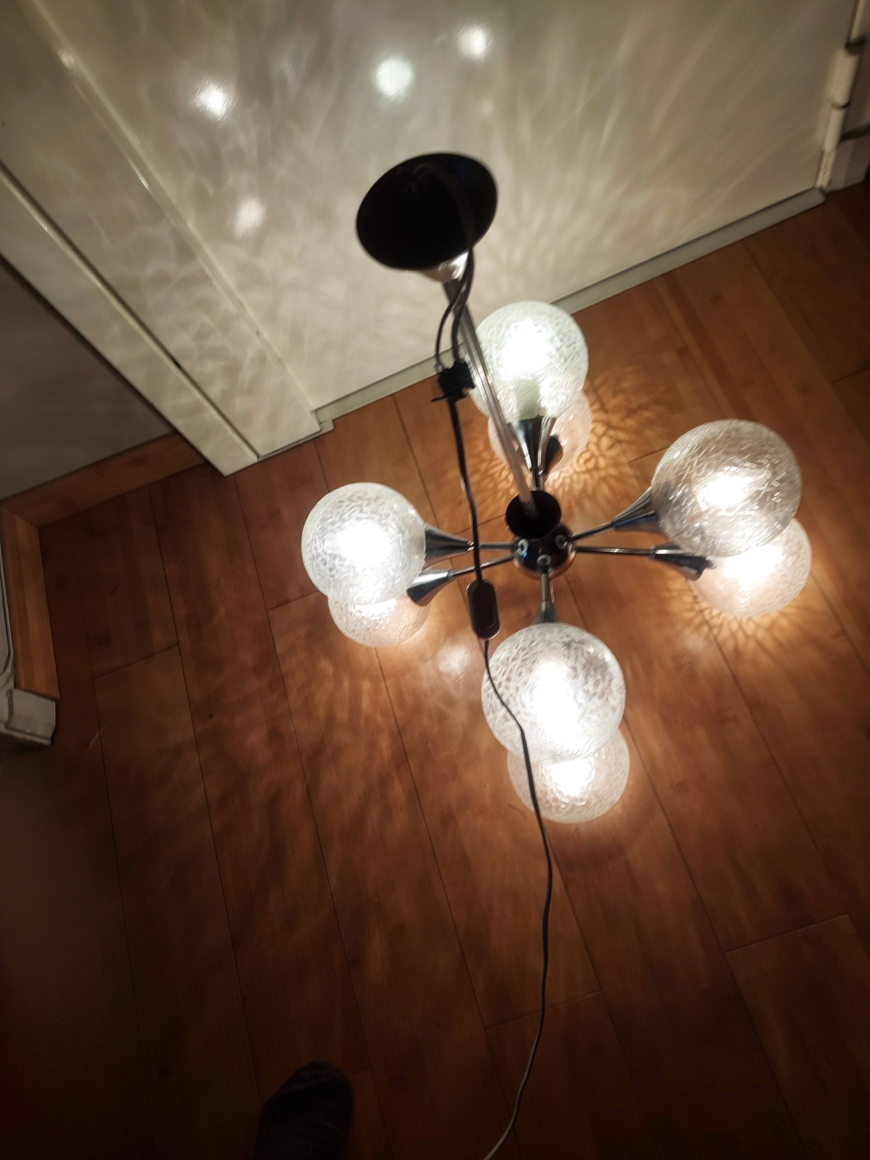 Vintage sputnik chandelier 70'S , 8 lights