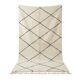 Tapis Marocain blanc à losanges classique