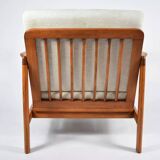 Fauteuil scandinave original Baczyk, années 1960, rénovation, teck.