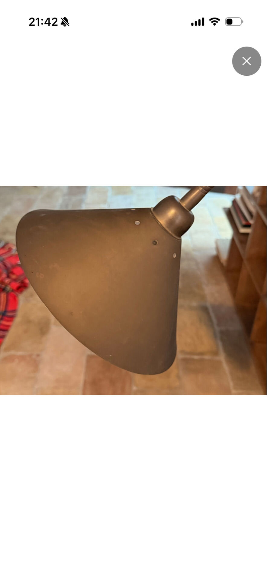 Laura Ashley vintage lamp made of solid metal, manufactured in Portugal.