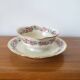 Limoges Bernardaud. Sauce boat in porcelain with floral decorations.