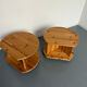 Side table, end table X2, solid pine, 1970s design.