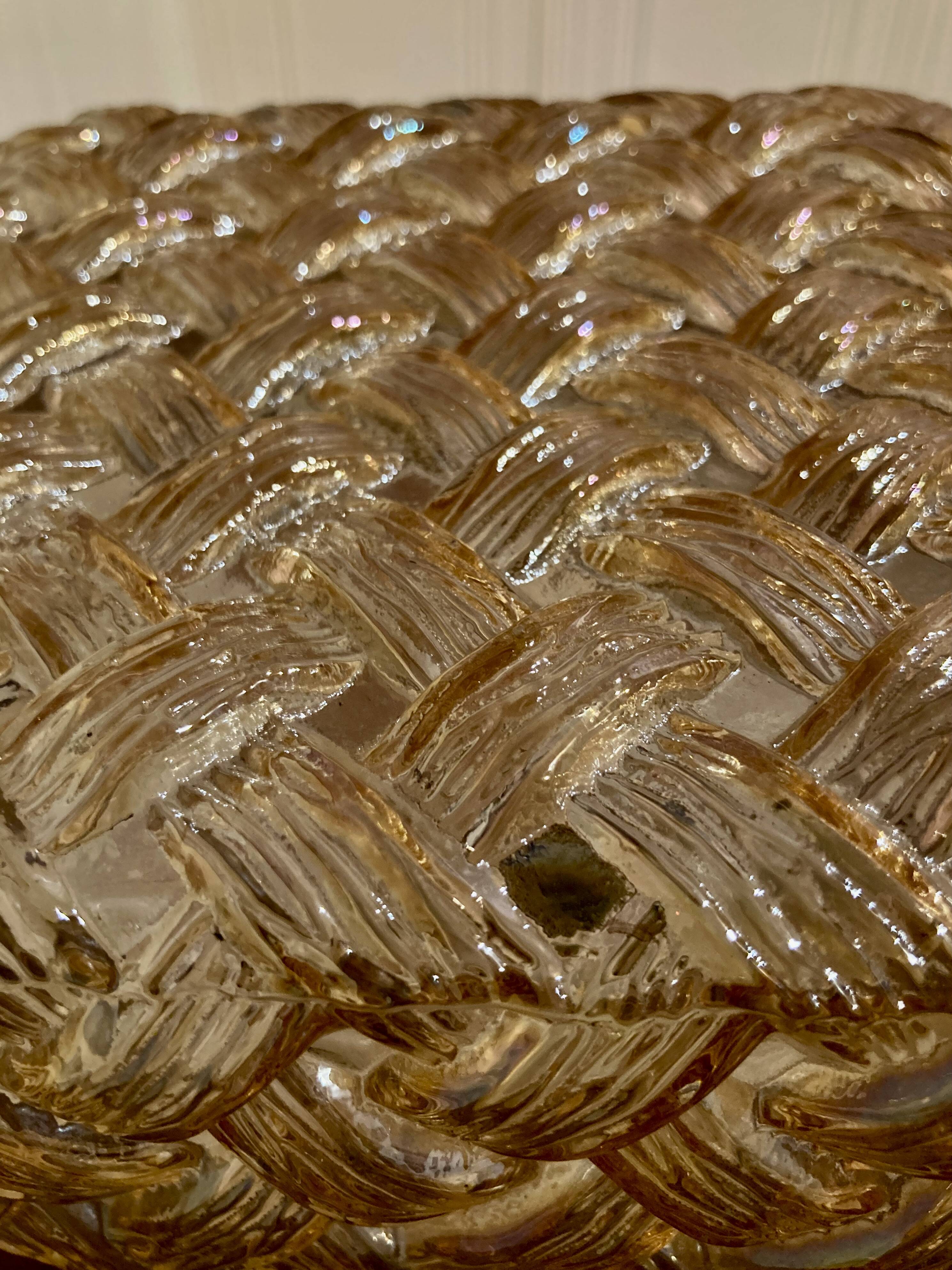 Large glass wall light Scandinavian design 1950.