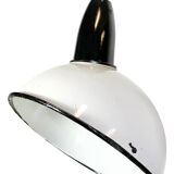 Industrial Soviet White Enamel Pendant Lamp, 1960s