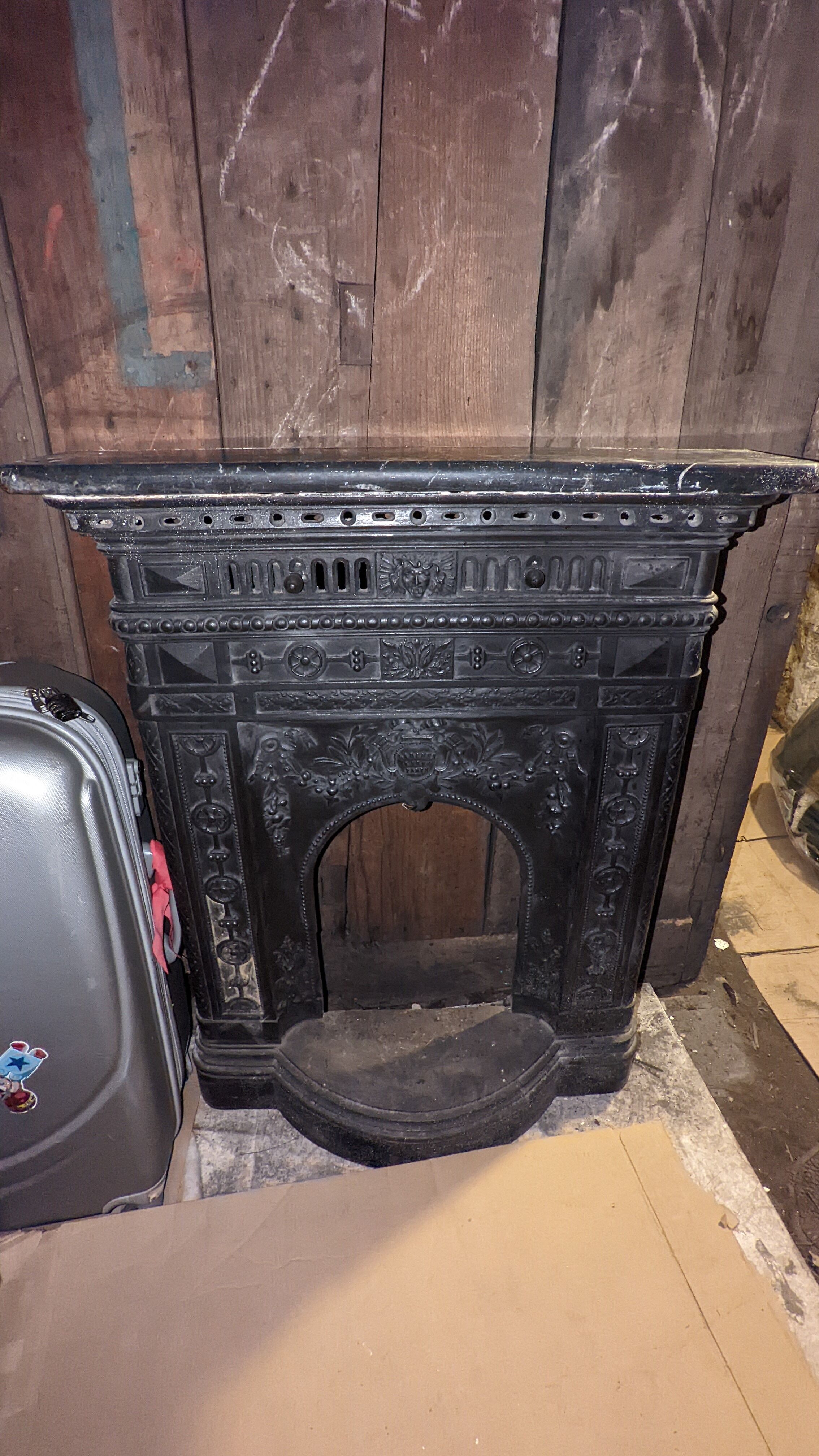 Traditional prussian black marble stove