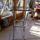 Bedside table or end of tubular steel sofa