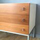 Brasilia-werk dresser white and teak 3 drawers years 60