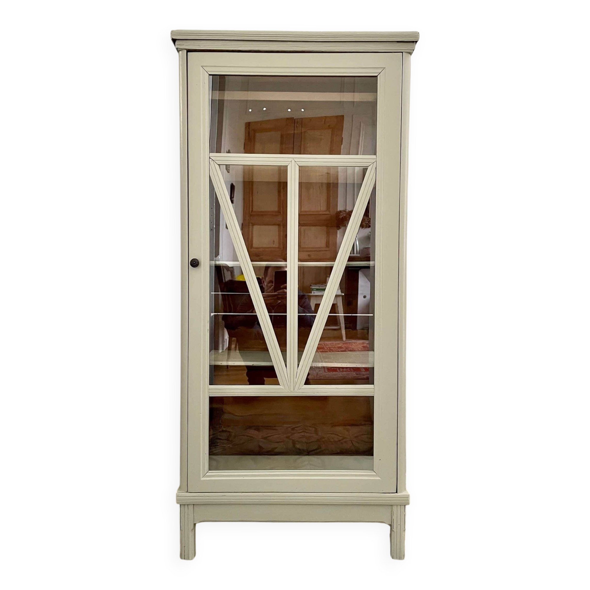 Renovated 1900 glass cabinet