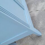 Parisian Art Deco armoire with beveled mirror and painted decoration