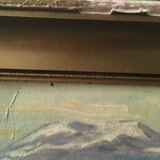 Painting oil mountain landscape