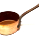 Serie of 4 old copper pans metals Vesoul