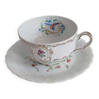 Tasse et sous tasse en porcelaine de limoges Georges Boyer