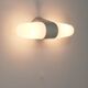 White double wall lamp Bauhaus Wilhelm Wagenfeld, Linder Germany, 1950s