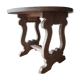 Table d'appoint en bois clair cerusé à pietement violonné