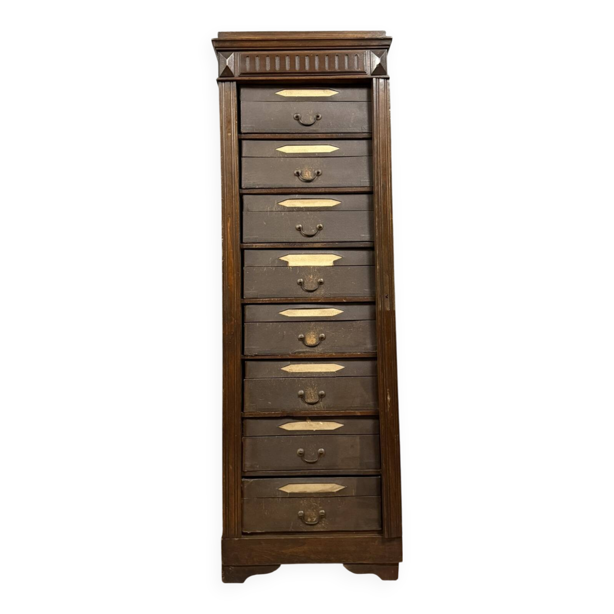 Large Napoleon III period oak cardboard box