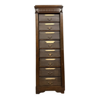 Large Napoleon III period oak cardboard box