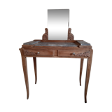 Pretty Art Deco hairdresser in marble and carved wood