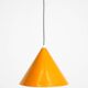 Original 1970s orange metal pendant lamp by Louis Poulsen model Billiard