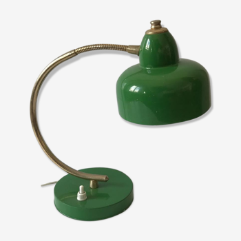 Green metal lamp 1950