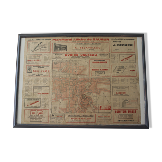 Vintage Saumur Map, year 40