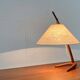 Dornstab table lamp in modern teak from the mid-century by A. Pöll for Kalmar, Vienna, 1950s.