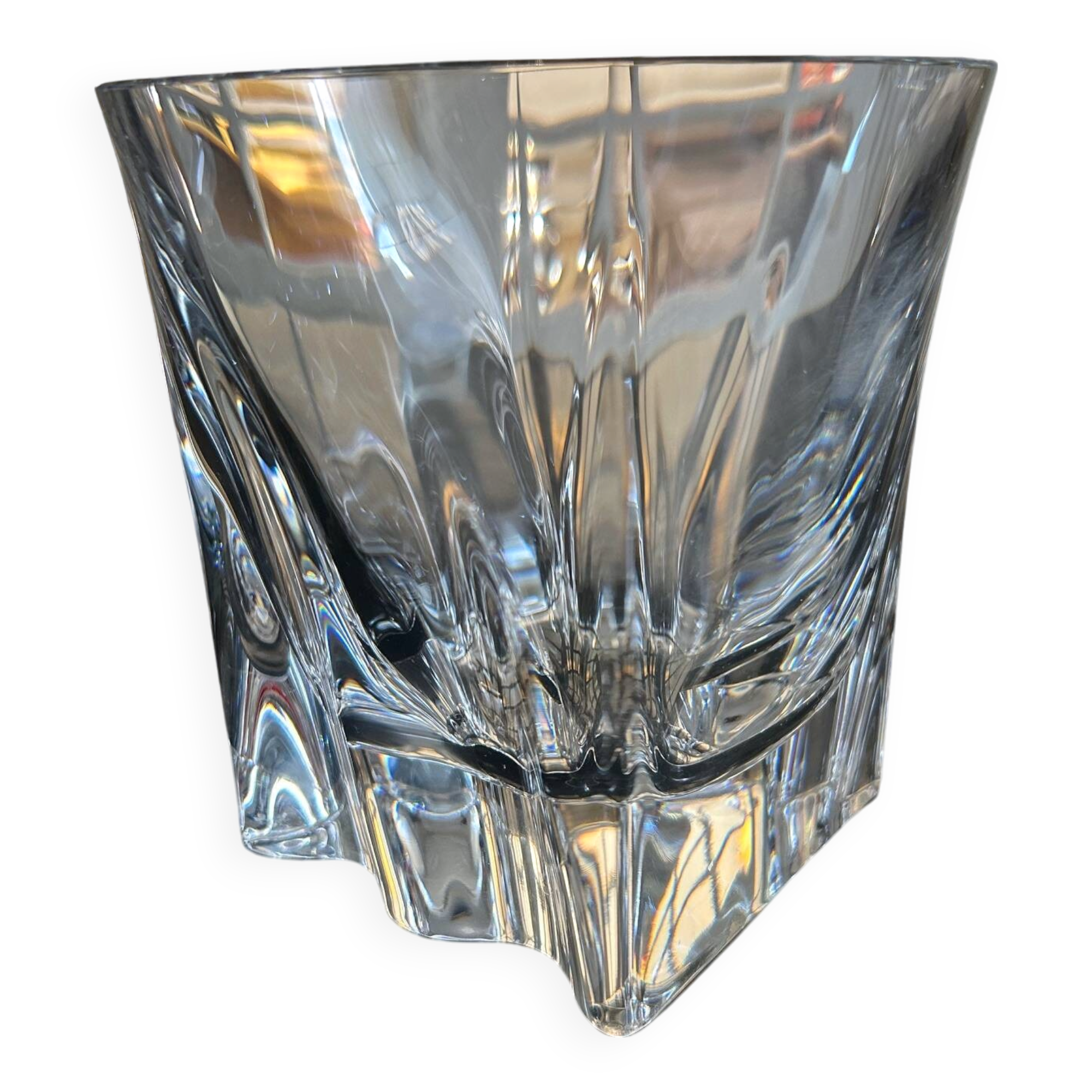 Crystal cut vase