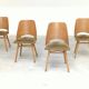 Set of 4 chairs model 514 by Radomir Hofman for Ton 1960