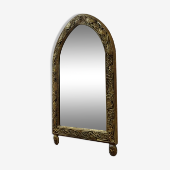 Important gilded wood mirror, 20th c.