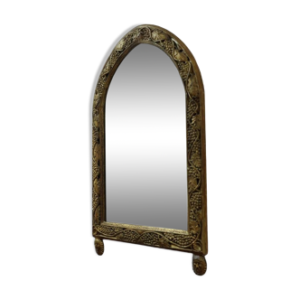 Important gilded wood mirror, 20th c.