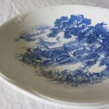 Round serving dish from Gien model "Wedgwood" in good condition