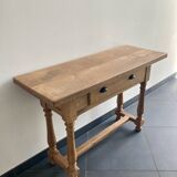 Console / Table d’appoint en chêne massif rénovée