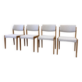 Ensemble de quatre chaises de salle à manger vintage Bramin Møbler