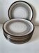 Ensemble de 10 assiettes Salins décor spirale minérale gris et brun