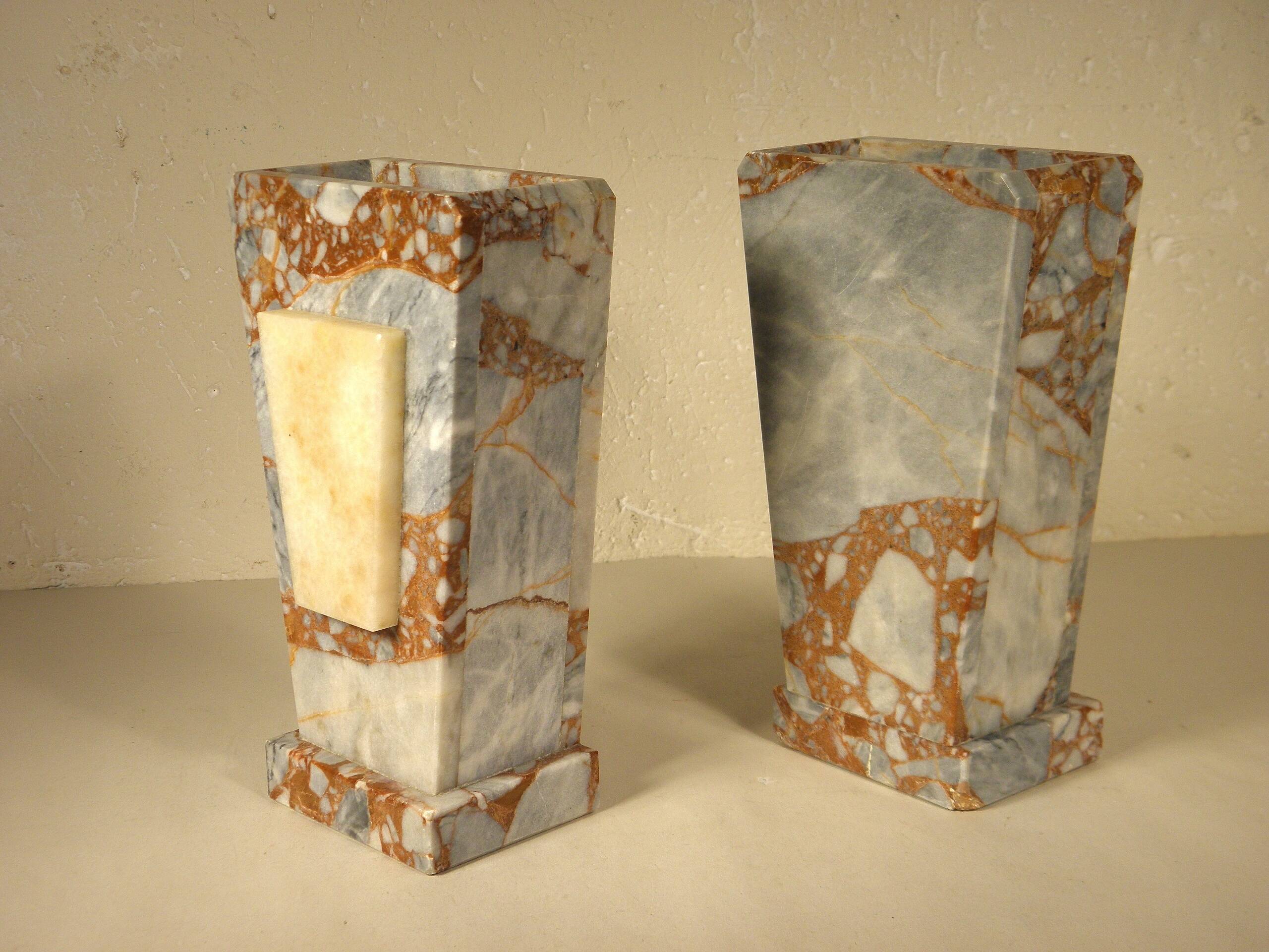 Pair of marble bookends