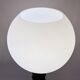 Wooden lamp in wabi-sabi brutalist style by Charles Dudouyt with white opaline.