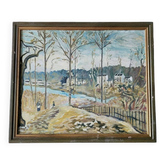 HST painting after Pissarro