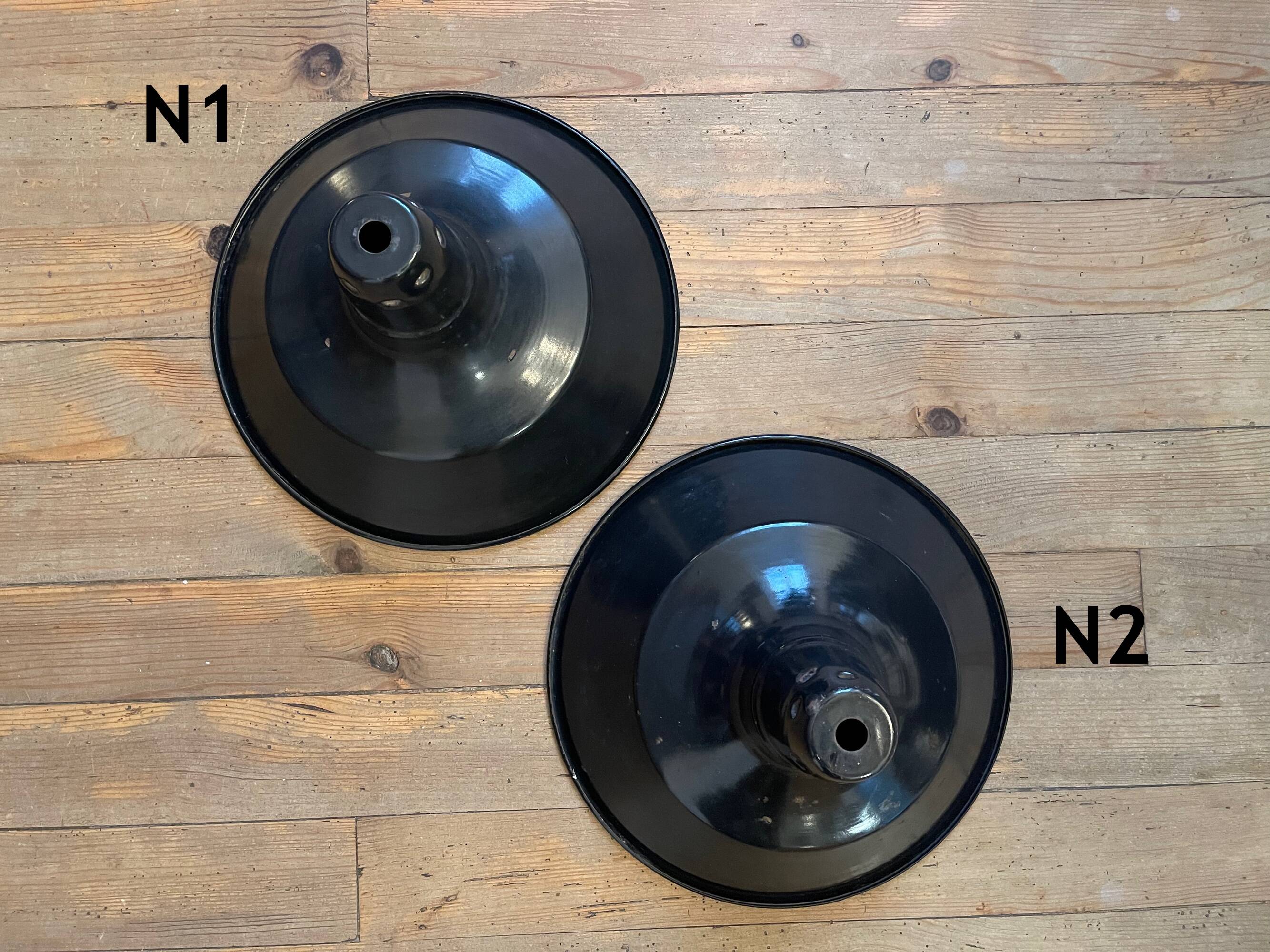 Lampshade in enamelled sheet metal 1950, industrial decoration, n2