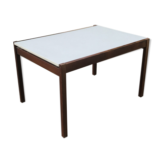 Extendable Pastoe dining table in wengé by Cees Braakman 1970s