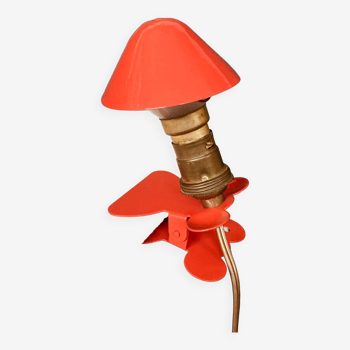 Petite applique baladeuse lampe champignon rouge spot pince veilleuse luminaire appoint bibliothèque