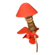 Small portable wall lamp red mushroom lamp spot clamp night light library extra light fixture