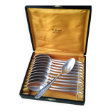 Set of 12 Art Deco silver-plated coffee spoons
