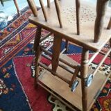 High wooden chair