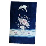 Antique 1890s Chinese Peking rug with crane design 95cm x 152cm