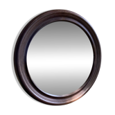 Miroir Rond Vintage Effet Bois – Diamètre 60 cm – Très Bon État