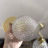 Pair of chiseled globe wall lights