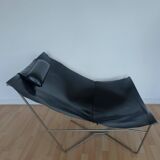 Fauteuils lounges semana en cuir noir en acier par David weeks.