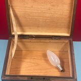 Wooden box with its key, vintage decoration