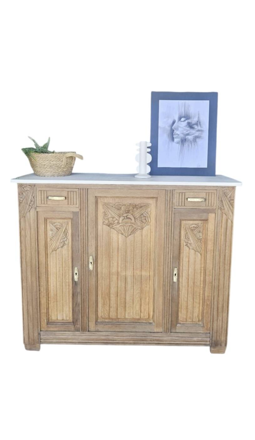 Buffet parisien art déco en chêne